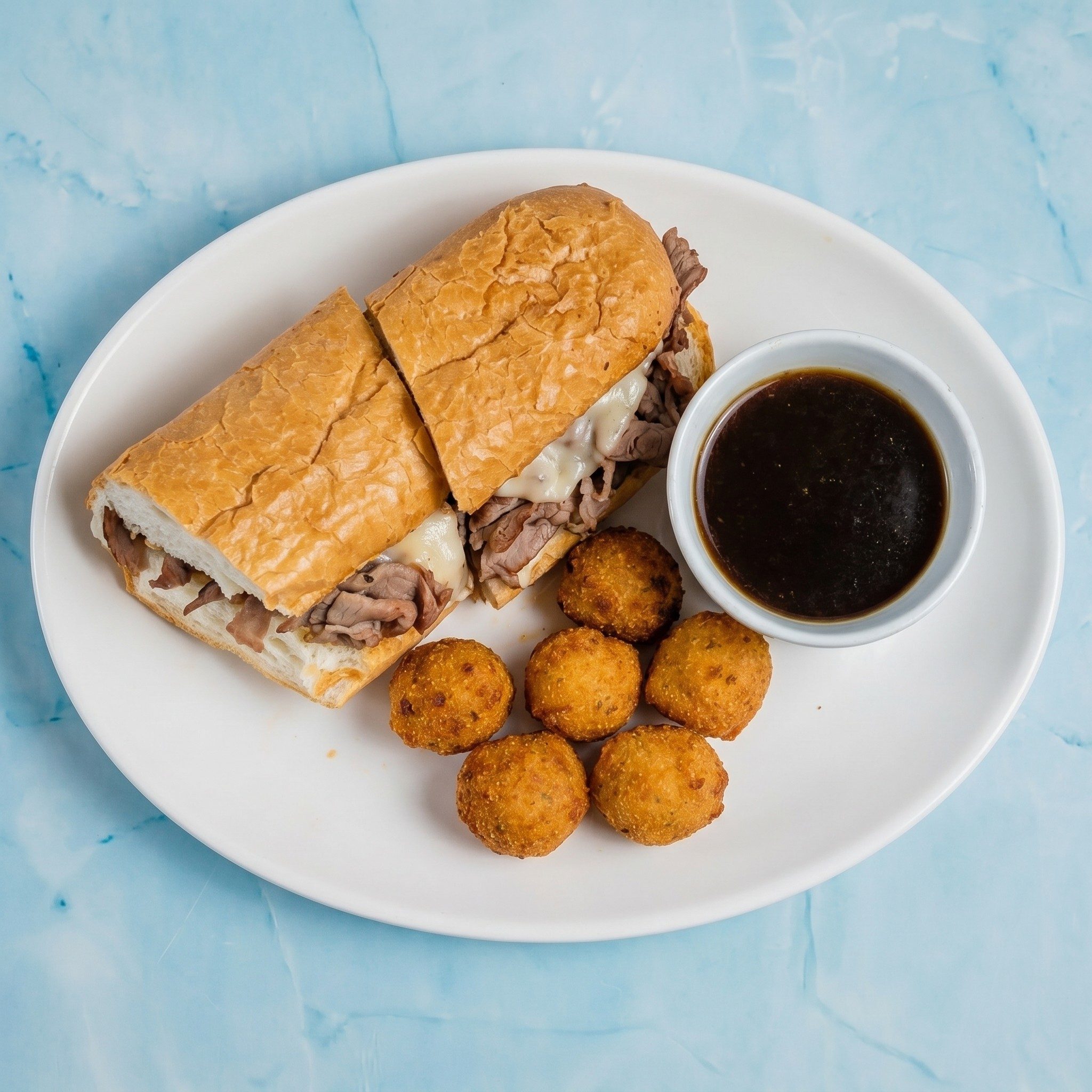 French Dip Sandwich.