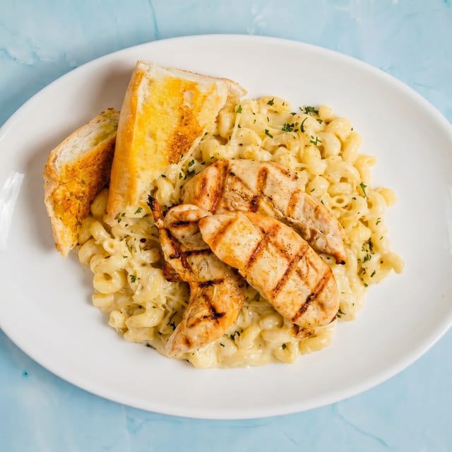 Chicken Cavatappi Alfredo.