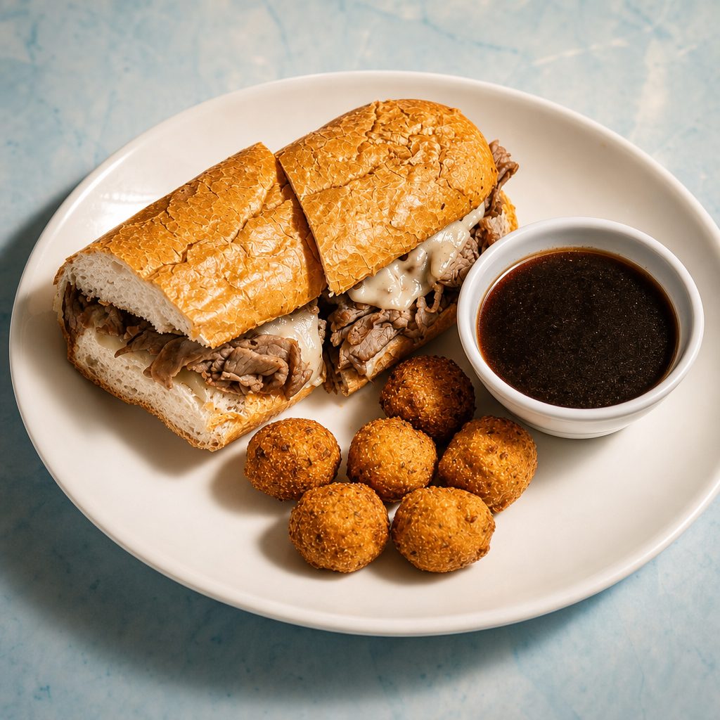 French Dip Sandwich.