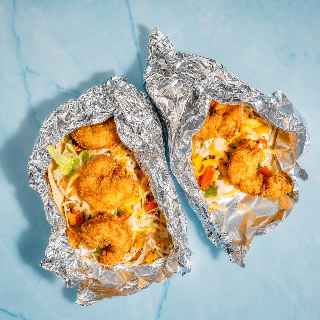 Fried Shrimp Tacos.